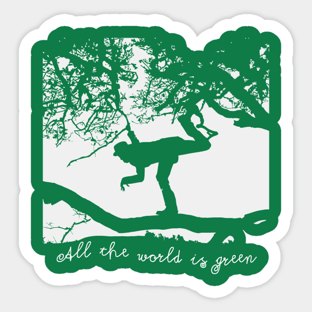 Tom Waits - All the World is Green Sticker by Cisne Negro